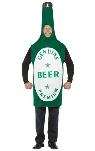 adult lightweight beer bottle costume